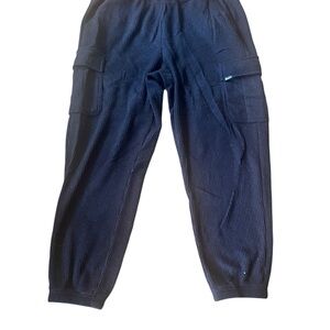 Bench Waffle Knit Cargo Joggers in Black